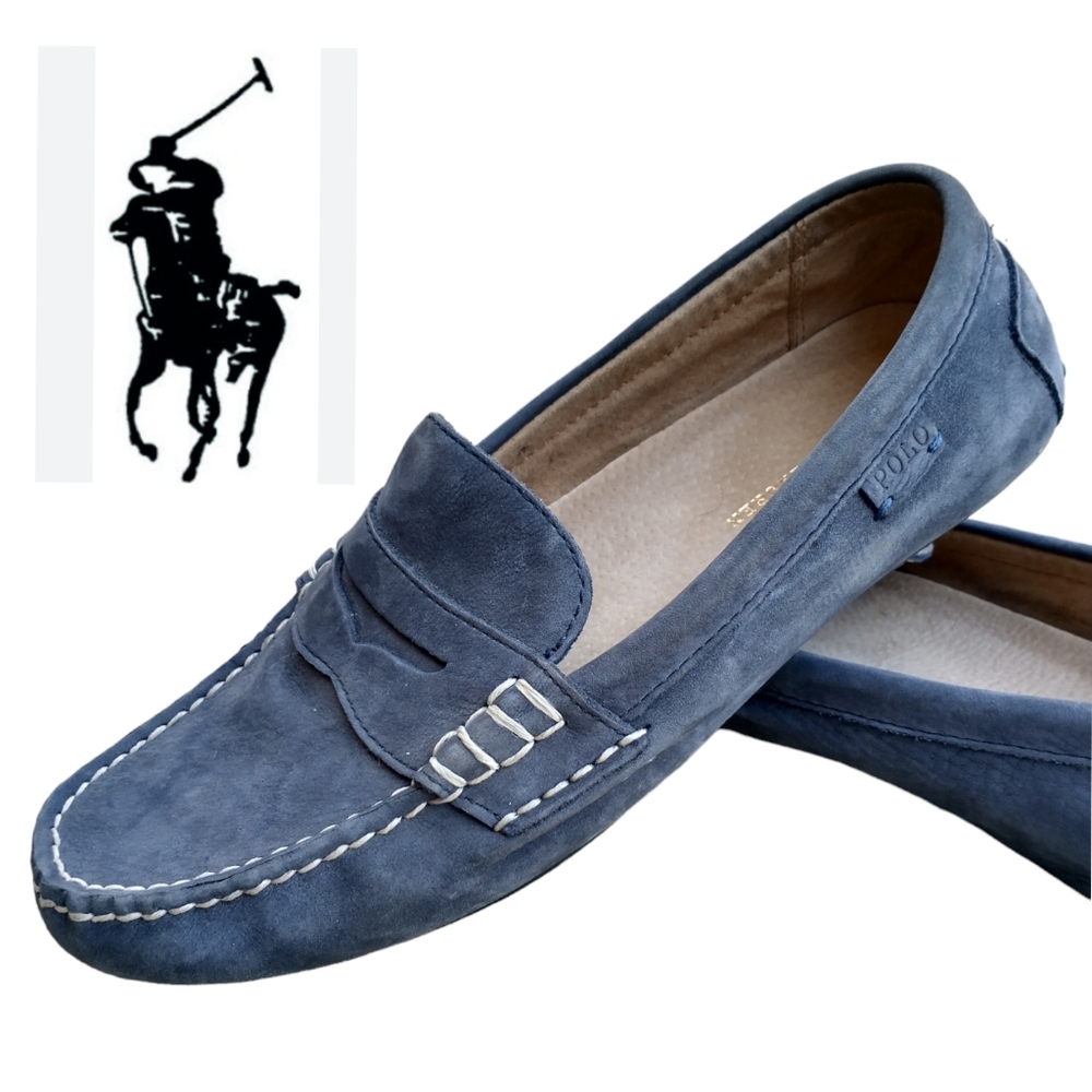 Polo Ralph Lauren Wessell Penny Grey Loafers. Size-9D